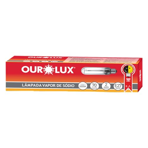 Lâmpada de Sódio Tubular E27 70W 2000K OUROLUX