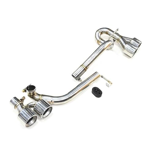 Punta de escape doble BMW E60 en acero inoxidable pulido y resistente