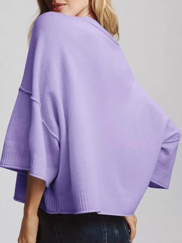 Image of Saodimallsu Womens Short Sleeve Sweater Summer Oversized Cropped Sweaters Casual Crewneck Lightweight Knit Tops