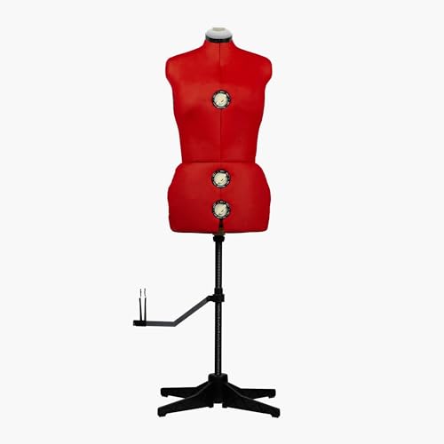 EFFEKTIV - Maniqui Costura Mujer Ajustable | Busto Maniqui de Moda Mujer | con Talla y Altura Ajustables | Ideal para Modistas | Costura y Confección | 13 Ajustes | Talla L - XXL (44 - 52 Euro)