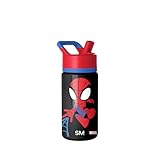 Simple Modern Kids Summit Water Bottle with Straw Lid | Marvel Spider Man 14oz Stainless Steel Cup Insulated Tumbler for Toddlers, Boys, School | Spidey Kid