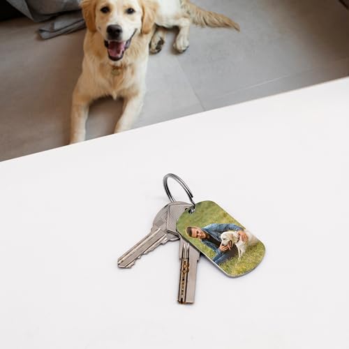 LAUBLUST Personalisierter Schlüsselanhänger mit Foto & Widmung als Personalisiertes Geschenk für Tierbesitzer ink. Geschenkbox - Personalisierte Geschenke für Hundebesitzer & Katzenbesitzer, Haustiere