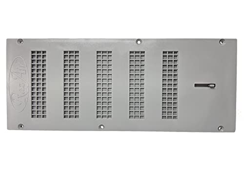 RazAir™ Foundation Vent with Damper and Screen - 16"x 6.5" Weatherproof and Paintable ABS – Easy to Install Moisture Mold Reducing for Crawl Space, Outdoor, Garage, and Home Improvement