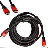 CableVantage Premium HDMI Cable 25FT 1.4 1080P Ethernet-Audio Return for 3D DVD PS3 PS4 HDTV Braided Nylon Cord, Gold Plated HDMI Cable
