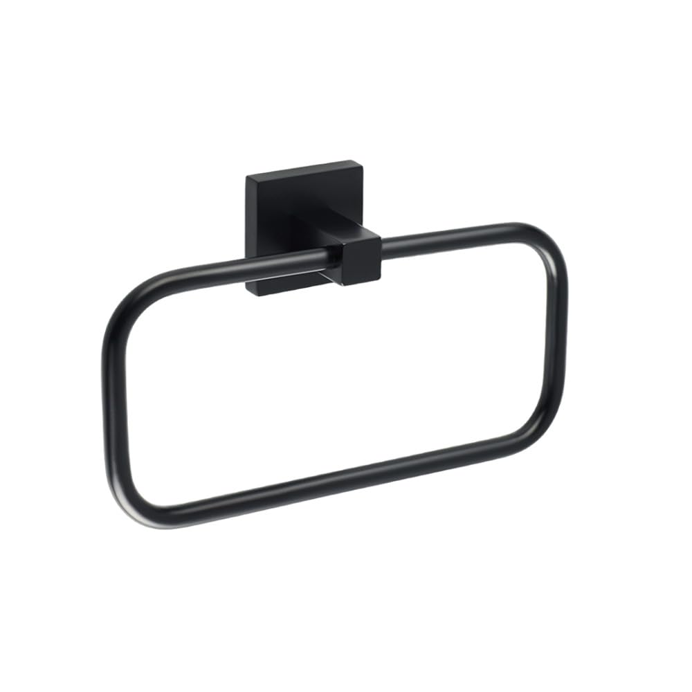 Toallero y accesorios de baño negro mate con soporte de papel de alta gama