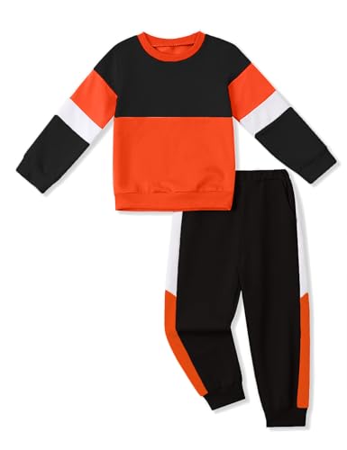 Image of Toddler Boy Clothes Long Sleeve Hoodie Sweatsuits Tops and Pants 2Pcs Boys Fall Winter Outfits Set