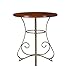 Powell 697-404 Hamilton Pub Table, Brushed Faux Medium Cherry wood Matte Pewter & Bronze metal 36