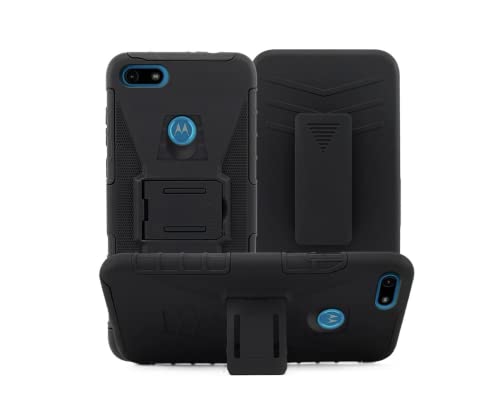 Teléfonos Celulares, Wireless EMMAR Funda Robot Uso rudo con Clip + Mica Gratis para Motorola (E6 Play)