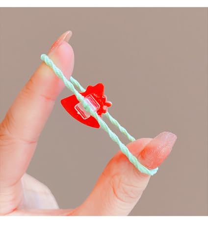 cuhair Haarschmuck für kleine Hunde, Cartoon-Schleife mit Gummiband für Mädchen, Welpen, Teddy, Malteser, Yorkshire, Langhaar, zotteliger Hund, 5 Farben, 10 Stück (5 Paar)