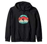 Vintage Skateboard Puesta de sol Sudadera con Capucha