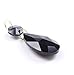 BIHRTC 12Pcs 38mm Galss Crystal Teardrop Chandelier Prisms Parts Hanging Galss Crystal Pendants Beads +50pcs Metal Split Ring + 50pcs 14mm Octagonal Beads (Black)