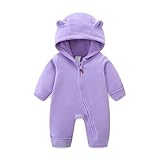 3-6 Month Boy Clothes Baby Girls Boys Warm Polar Fleece Onesie Cute Little Bear Hoodie Thermal Outerwear Infant Snowsuit