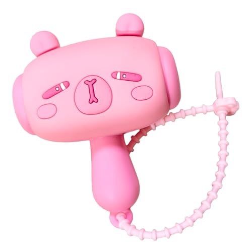 BOLSAVIRA Cute Chu-Chu Animal Character Silicone Toy Keychain with Sound Effect, Bag Charm Toy, Compact Portable Accessory for Kids Teens Adults, 8.89 x 7.62 x 5.08 cm (Pink Capybara)