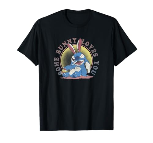 T-shirt Stitch de Pâques en coton confortable pour les sorties printanières en famille