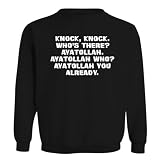 Knock, Knock. Who's There? Ayatollah. Ayatollah Who? Ayatollah You Already. - Men's Soft & Comfortable Long Sleeve T-Shirt CP05 Black