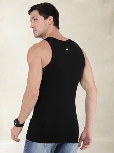Image of Macroman M-Series Modern Ribbed Vest for Men, 100% Cotton, Pack of: 1