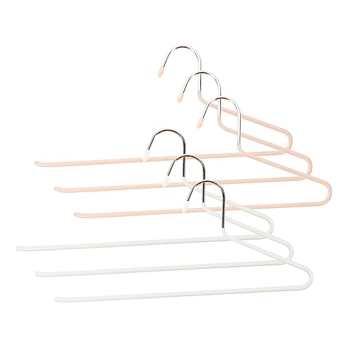 Cabilock 6Pcs Open Ended Multi Function Pants Hangers Space Saving Closet Organizer for Jeans Skirts and Scarves Construction Easy to Use and Store Home Clothes Hangers