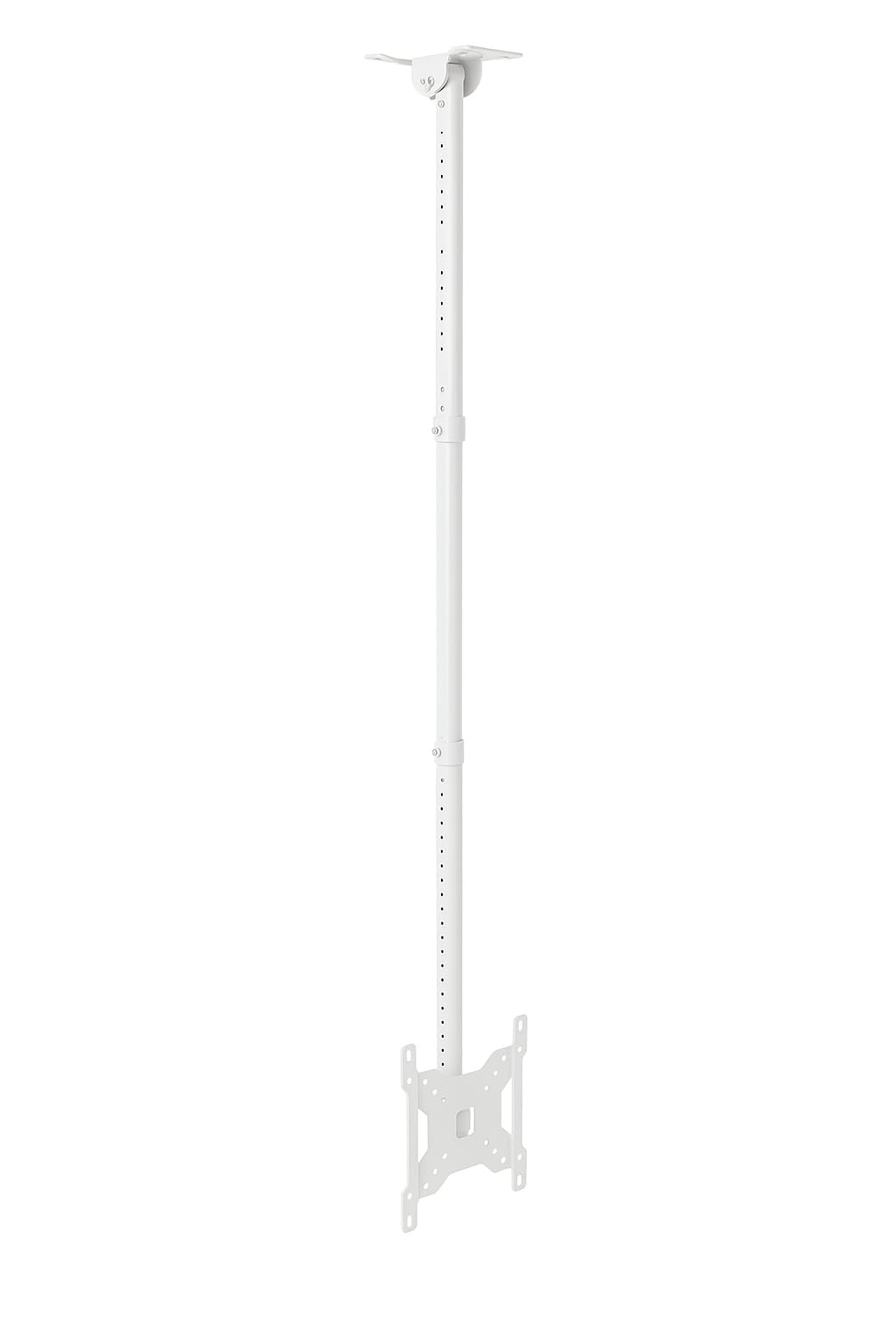 Multibrackets Ceilingmount Small Blanco 1500 | Soporte TV de Techo para Pantallas 10-43" | Altura Regulable 55-150 cm | VESA 200x200 | Giro ±30° Inclinación -5°/+15° | Platina 0-90°