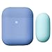 DamonLight Funda de Silicona para Auriculares Airpods Funda de Silicona para Auriculares inalámbricos Apple(Protección Completa) Azul Marino
