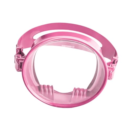 Harilla Einzellinsen-Tauchmaske, ovale Schwimmmaske, professionelle, auslaufsichere, weitsichtige Taucherbrille, Schwimmbrille für Unterwasser, Rosa