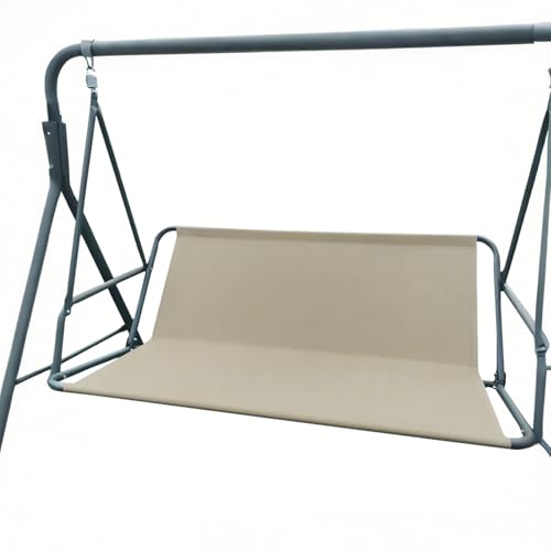 Porch Patio Swing Replacement Seat Cover, 2/3 Seat 600D Thicken Oxford Waterproof Fabric for Outdoor Garden Swings (Beige, XL:62.2x20.5x20.5inch)