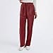 Shusuen Corduroy Pants for Women Elastic High Waist Pull On Straight Leg Trousers Casual Trousers Loose Comfy Slacks with Pocket（Wine,XX-Large）