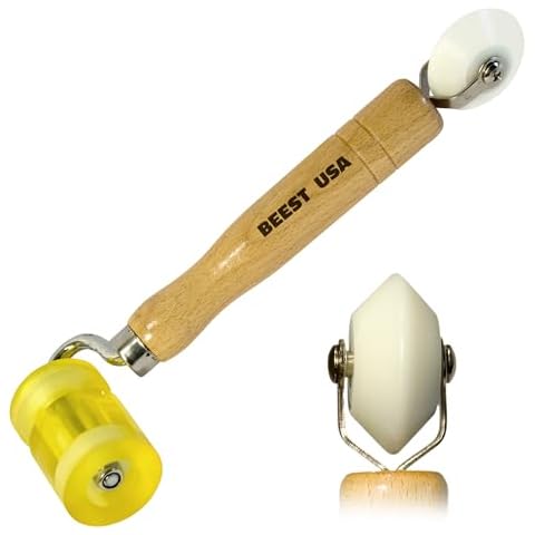BEEST Seam Tape Roller - RV Roof Roller Tool - Metal, Fibergalss, EPDM, TPO Rubber Roller Tool - Dual Design Seam Roller Roofing Tool & Sound Deadening Roller Tool with 2" Flat Roller & Edge Roller Cover