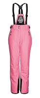 killtec Mädchen Skihose/Funktionshose mit abnehmbarem Latz, Kantenschutz und Schneefang KSW 213 GRLS SKI PNTS, neon pink, 140, 43650-000