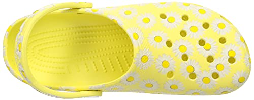 Image of crocs Unisex-Adult Classic Yellow Daisy Clog - 11 UK (206375-7HE)