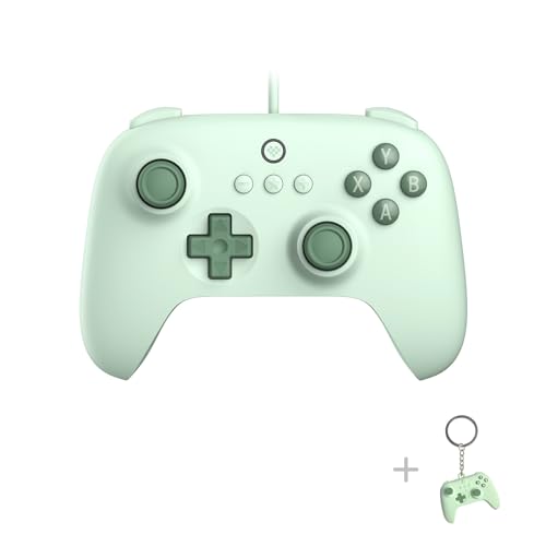 8Bitdo Ultimate C Wired Controller with Trobo Function and Rumble Vibration for PC Windows, Android, Steam Deck & Raspberry Pi (Field Green)
