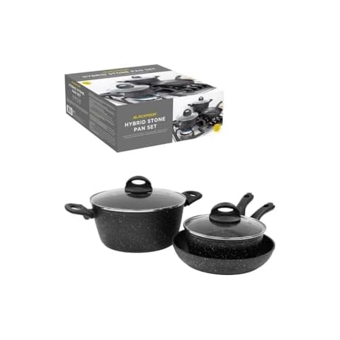 Blackmoor 3 Piece Non-Stick Pan Set Cover