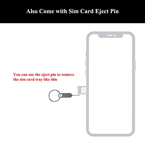 Lozop 2 Pack Sim Card Tray Holder Replacement For Iphone 12 Pro 6.1 Inch & Iphone 12 Pro Max 6.7 Inch With Waterproof Rubber & Eject Pin (Pacific Blue) #TOP3