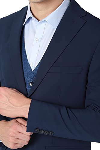 Image of Peter England Men's Polyester Blend Suit-Dress Set