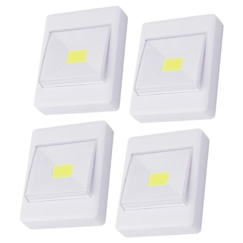 VILLCASE Led Wall Light 4pcs Battery Operated Cabinet Lights for Apartment Closet Bathroom Stairs Pantry Random Style