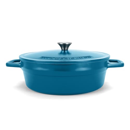 Image of All American 1930 - Dutch Oven - The Saucier Set, Berry Blue - 5.5qt Capacity - Perfect for Sauces, Soups & Simmering - Non Stick & PFAS Free - Made in the USA