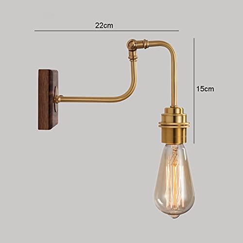 Lámparas de pared tipo loft rústicas de madera antiguas industriales 8