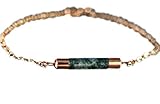 Edelstein-Armband mit Moosachat - Roségold - individuelle Anfertigung Personalisiert