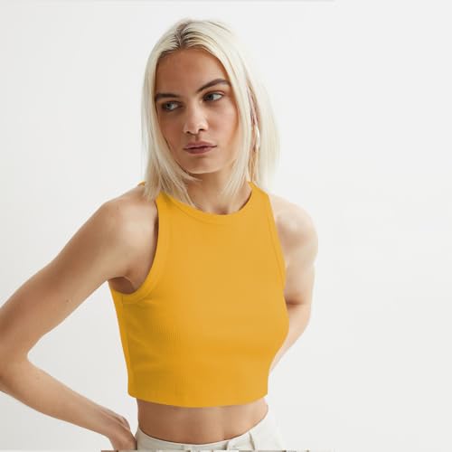 Image of KERI PERRY Tops for Women Crop Top for Women's Tank Activewear Tee Sports Western Casual Cotton Camisole Pack of 3 Combo