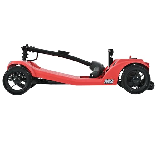 Image of Electric Foldable Mobility Scooter for Adults 4 wheelMobility, 330lbs Max Weight,10-15miles Per ChargeElectric Powered Wheelchair Power Scooters Red