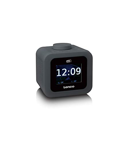 Lenco CR-620 DAB+ klokradio - radiowekker met 3" TFT kleurendisplay - PLL FM - 40 zendergeheugens voor FM en DAB+ - alarm en sluimerfunctie - 2 watt RMS - 3,5mm - grijs, CR-620GY, 90 x 98 x 110 mm - Image 3
