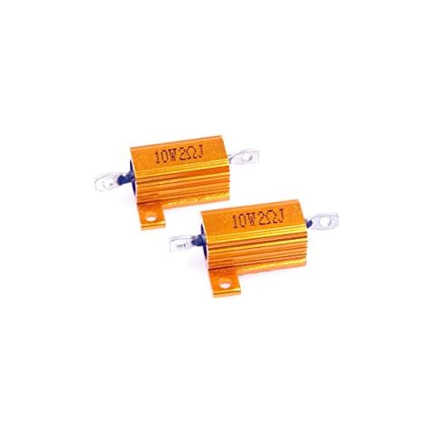 LM YN 10 Watt 2 Ohm 5% Wirewound Resistor Electronic Aluminium Shell Resistor Gold (Pack of 2) Cover
