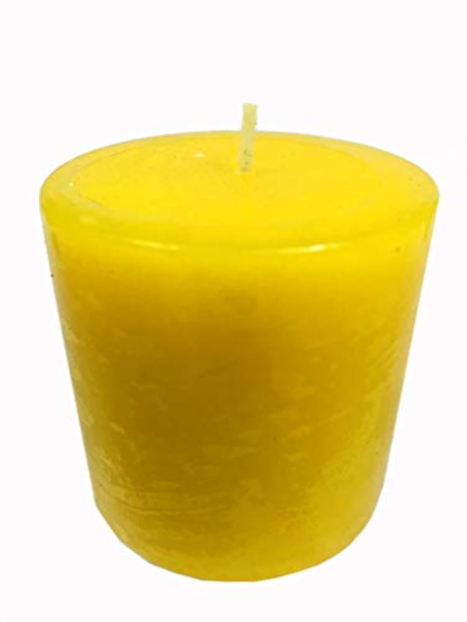 Yellow Lemon Fragrance Scented Aroma Pillar Candle for Diwali