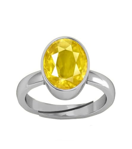 Bague Saphir Jaune ajustable de 7 carats pour homme et femme en quête d'authenticité