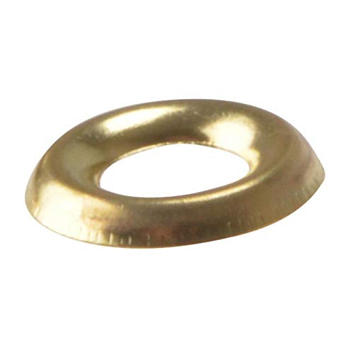 ForgeFix Screw Cup Washers | No. 8's | Solid Brass, Polished | Bag 200