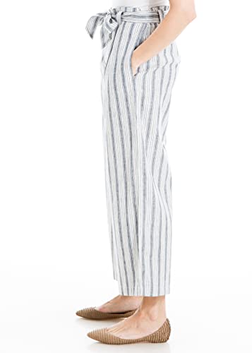 Max Studio Womens Linen Blend Wide Leg Pant with Waist Tie2
