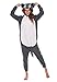 HUTUTU Pigiama Animali Adulto Carnevale Cosplay Costumi Tuta Intero Pigiama Donna Animali Kigurumi Unisex Onesie,LTY33,Lupo-G,S