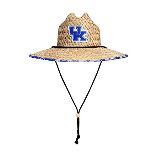 Image of FOCO Men's NCAA College Team Logo Floral Straw Sun Hat