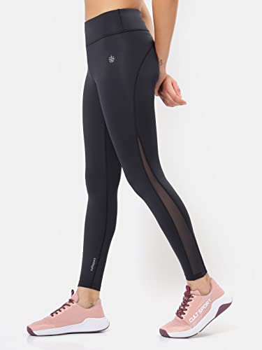 Image of CULT Women's AbsoluteFit Solid Yoga Tights, 4-Way Stretch, Anti-Chafing, Moisture-Wicking, Squat-Proof, Sports Leggings, Active Wear