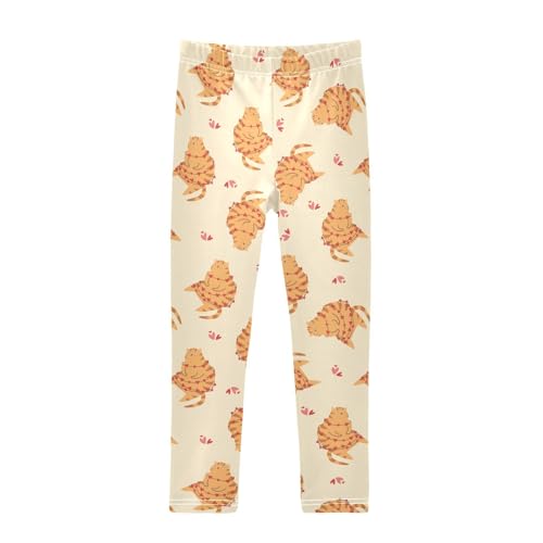 Girls Leggings A Fat Cat and Hearts Toddler Girls Clothes Leggings for Girls Toddler Girls Leggings 3-4T