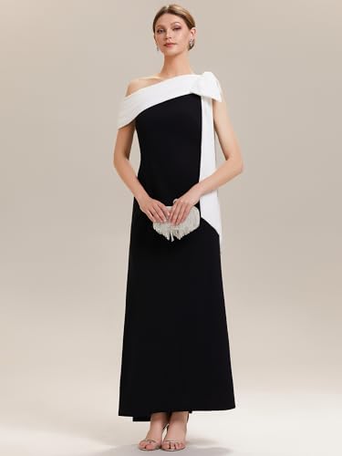 Robe d'invité de mariage sans manche coupe droite confortable - 4